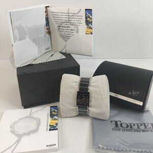 RADO DIASTAR SWISS QUARTZ JUBILE WRIST WATCH 11 DIAMONDS TITANIUM-CERAMIC UNISEX